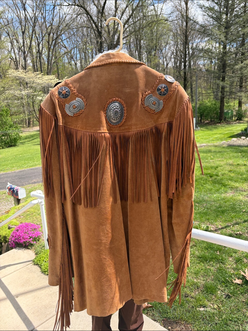 Vintage Western Fringe Suede Jacket - Brown - Picture 2 of 13